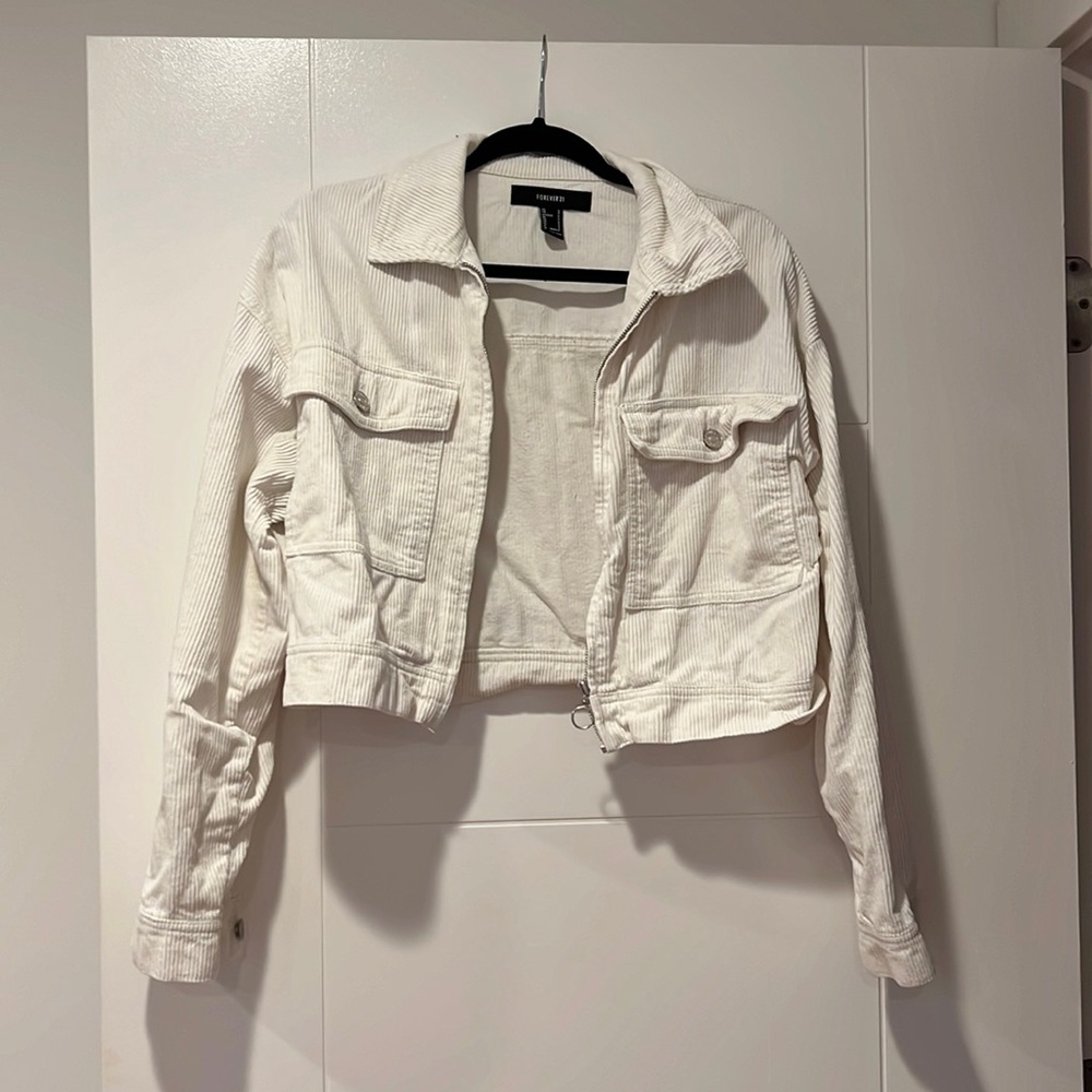 Forever21 Corduroy White Jacket